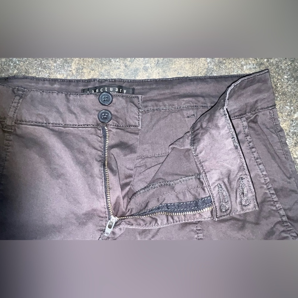 Sanctuary Women Black Rebel Crop Jogger Style Stretch Cotton Cargo Pant Size 30 - Picture 8 of 12
